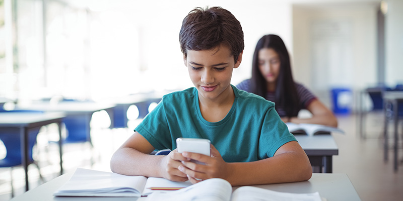 Smartphone in classroom